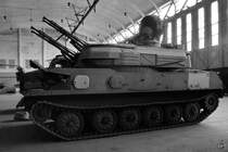 Die Flugabwehr-Selbstfahrlafette ZSU-23-4  Schilka  im Technik Museum Pütnitz. (August 2006)