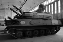 Die Flugabwehr-Selbstfahrlafette ZSU-23-4  Schilka  im Technik Museum Pütnitz. (August 2006)