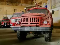 Ein Zil 131 Feuerwehrfahrzeug im Technik Museum Pütnitz. (August 2006)