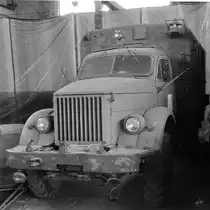 Ein GAZ 51 mit Kofferaufbau im Technik Museum Pütnitz. (August 2006)