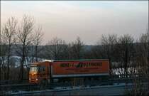 Neuerdings sind �ffters die Lkws der Spedition HEINZ J. OLLENHORST aus Appelh�lsen. Hier ist ein MAN TGA 18.430 D20 CommonRail in Richtung S�den unterwegs. (29.01.2009)