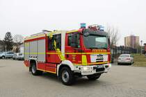 Feuerwehr Langen (Hessen) MAN TGM StLF 20/25 (Florian Langen 1/40) am 17.02.18 bei einen Fototermin fotografiert