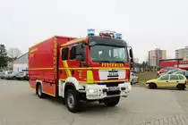Feuerwehr Langen (Hessen) MAN TGM LKW (Florian Langen 1/68) am 17.02.18 bei einen Fototermin fotografiert