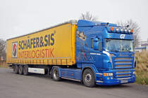 Scania R 500 am 17.02.2018 in Dortmund.