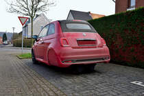 Ellenator Quasi- Dreirad, Umbau auf Basis des Fiat 500er, am 20.2.2018 in Übach- Palenberg