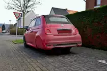 Ellenator Quasi- Dreirad, Umbau auf Basis des Fiat 500er, am 20.2.2018 in Übach- Palenberg