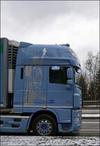 Portraitaufnahme des DAF XF105.460  SuperSpaceCab . (01.02.2009)