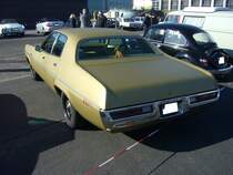 Heckansicht eines Plymouth Satellite Custom fourdoor Sedan des Modelljahres 1970. Oldtimertreffen an Mo´s Bikertreff in Krefeld am 25.02.2018.