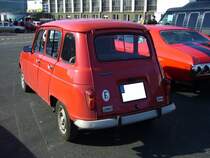 Heckansicht eines Renault R4, der Modelljahre 1974 bis 1978. Oldtimertreffen an Mo´s Bikertreff in Krefeld am 25.02.2018.