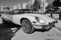 Ein Jaguar E-Type auf Malta. (Oktober 2017)