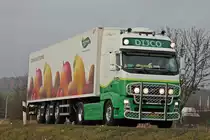 Volvo FH mit Kühlsattel unterwegs für DIJCO. Diemelstadt 17.11.2012