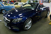 . Mercedes Benz E 220 d Cabriolet, 1950 ccm, 120 KW (163 Ps) mit 9 Gang Automaticgetriebe,ausgestellt Autojumble in Luxemburg. 03.2018