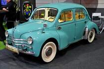 Renault 4 CV Type R 1062, Bj 1959, 747 ccm, 20 Ps,  gesehen beim Auto Jumble in Luxemburg am 11.03.2018. 