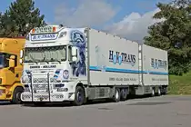 DAF XF105 SSC von HOVOTRANS als Tandemkühlzeug in Breuna A44.  14.09.2011