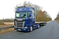 Neue Scania Sattelzugmaschine am 20.03.18 in Rodenbach (Main Kinzig Kreis)