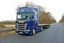 Neue Scania Sattelzugmaschine am 20.03.18 in Rodenbach (Main Kinzig Kreis)