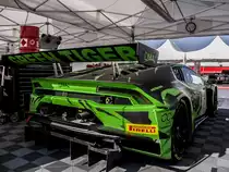 Rückansicht: Lamborghini Huracan in der Blanckpain Cup, fotografiert am 26.08.2017.