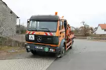 Mercedes Benz mit Kombinierten Saug-Spülaufbau mit Wasseraufbereitung am 24.03.18 in Neustadt (Hessen)