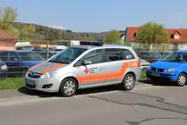 DRK Ortsverband Ortenberg Opel Zafira MTF am 15.04.18 beim Tag der offenen Tür der Feuerwehr Büdingen