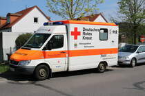 DKR Kreisverband Büdingen Mercedes Benz Sprinter RTW am 15.04.18 beim Tag der offenen Tür der Feuerwehr Büdingen