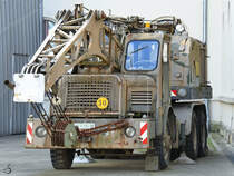 Der Autokran Faun O&K ALF 33/20 der Bundeswehr aus dem Jahr 1959 im Militärhistorischen Museum der Bundeswehr. (Dresden, April 2018)