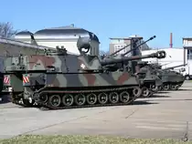 Die Panzerhaubitze M109A3G im Militärhistorischen Museum der Bundeswehr. (Dresden, April 2018)