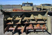 Die Frästrommeln der Ural 375 Schneefräse D 902 im April 2018 im Luftfahrttechnischen Museum Rothenburg.