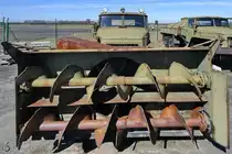 Die Frästrommeln der Ural 375 Schneefräse D 902 im April 2018 im Luftfahrttechnischen Museum Rothenburg.