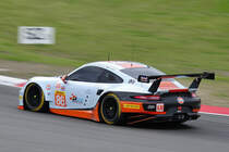 Mitzieher der Nr.86 LM GTE-Am, Porsche 991 RSR von Gulf Racing, Michael Wainwright, Benjamin Barker, Nicholas Forster, FIA WEC 6h Langstrecken- WM Nürburgring am 16.7.2017 
