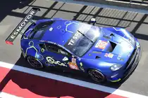 LM GTE Nr.90 AM, Aston Martin, Aston Martin Vantage GTE Paul Dalla Lana, Pedro Lamy & Mathias Lauda. Langstrecken-WM (FIA WEC) – Sechs Stunden von Spa-Francorchamps 5.Mai 2018, Aufnahme vom Doxendach.