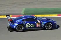 Mitzieher vom LM GTE Nr.90 AM, Aston Martin, Aston Martin Vantage GTE Paul Dalla Lana, Pedro Lamy & Mathias Lauda. Langstrecken-WM (FIA WEC) – Sechs Stunden von Spa-Francorchamps 5.Mai 2018