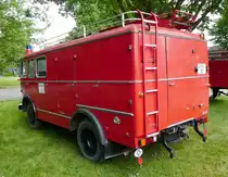 =Daimler Benz LF 8 schwer, Bj. 1966, konnte bei der Gemeinschaftsveranstaltung von DRK Fulda und dem Feuerwehrmuseum Fulda bewundert werden. Die zweitägige Veranstaltung  Roter Sommer  erinnert an die Bedeutung der vielen Hilfsorganisationen. Mai 2018