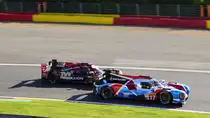 Harten zweikampf in der LMP1 Klasse, Nr 17 BR1-AER-Prototyp, Stéphane Sarrazin, Jegor Orudschew & Matewos Issaakjan, gegen die Nr.3 Rebellion R13 (Gibson), Thomas Laurent, Mathias Beche & Gustavo Menezes. Beide Fahrzeuge sind neu Entwicklung. Langstrecken-WM (FIA WEC) – Sechs Stunden von Spa-Francorchamps 5.Mai 2018

