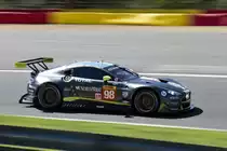 Aston Martin Vantage GTE Nr. 98 in der LM GTE AM Klasse, von Aston Martin Racing, Fahrer: Paul Dalla Lana, Pedro Lamy & Mathias Lauda. Langstrecken-WM (FIA WEC) – Sechs Stunden von Spa-Francorchamps 5.Mai 2018 