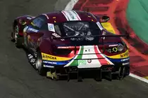 Nachschuß des LM GTE Nr.51, AF Corse, Ferrari 488 GTE Evo, Fahrer: Alessandro Pier Guidi & James Calado. Langstrecken-WM (FIA WEC) – Sechs Stunden von Spa-Francorchamps 5.Mai 2018