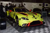 Startklar in der Box #95 Pro , Aston Martin Racing mit Aston Martin Vantage GTE der Fahrer: Marco Sørensen, Nicki Thiim & Darren Turner. Beim Pitwalk des Langstrecken-WM (FIA WEC) – Sechs Stunden von Spa-Francorchamps 5.Mai 2018
    
