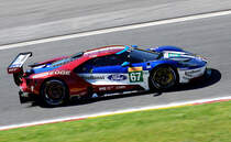 Mitzieher #67, Chip Ganassi Racing mit Ford GT / GTE der Fahrer: Andy Priaulx, Harry Tincknell & Tony Kanaan. Langstrecken-WM (FIA WEC) – Sechs Stunden von Spa-Francorchamps 5.Mai 2018