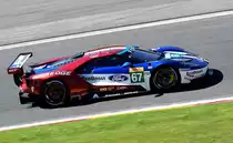 Mitzieher #67, Chip Ganassi Racing mit Ford GT / GTE der Fahrer: Andy Priaulx, Harry Tincknell & Tony Kanaan. Langstrecken-WM (FIA WEC) – Sechs Stunden von Spa-Francorchamps 5.Mai 2018