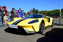 Strassenversion des Fort GTE, Leistung 483 kW(656 PS),7-Gang-Doppelkupplungsgetriebe
Höchstgeschwindigkeit.:347 km/h, 0–100 km/h in 2,8 s bei 1385 kg Leergewicht, Abgasnorm Euro 6. ausgestell im Paddock des Langstrecken-WM (FIA WEC) – Sechs Stunden von Spa-Francorchamps 5.Mai 2018