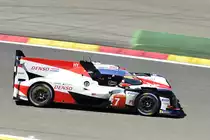 Mitzieher, Gazoo Racing Nr.7 Toyota TS050 Hybrid, Fahrer: Mike Conway, Kamui Kobayashi & José María López. Langstrecken-WM (FIA WEC) – Sechs Stunden von Spa-Francorchamps 5.Mai 2018