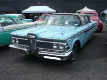 Edsel Ranger fourdoor Sedan des Modelljahres 1959. Die Edsel Modelle des Jahrganges 1959 waren grundsätzlich mit einem 4483 cm³ V8-motor ausgerüstet. Dieser leistet 200 PS. Als Option konnte man auch einen 6-Zylinderreihenmotor mit 145 PS ordern. Primers Run Krefeld am 10.05.2018.