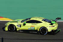 Mitzieher #97 Pro , Aston Martin Racing mit Aston Martin Vantage GTE der Fahrer: Alexander Lynn & Maxime Martin, Jonathan Adam. Langstrecken-WM (FIA WEC) – Sechs Stunden von Spa-Francorchamps 5.Mai 2018