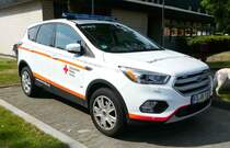 =Ford als Einsatzfahrzeug des DRK Fulda, gesehen beim  Roten Sommer  2018 in Fulda. Die zweitägige Veranstaltung  Roter Sommer  erinnert an die Bedeutung der vielen Hilfsorganisationen. Mai 2018