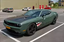 . Dodge Challenger, gesehen auf einem Parkplatz.  19.05.2018