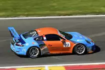 Mitzieher der #23 Jean-Baptiste SIMMENAUER (FRA) Team 85 Bourgoin Racing; Porsche GT3 Cup 991, Rahmenprogramm der FIA WEC 6h Spa Francorchamp. Gemeinsames Rennen der Porsche GT3 Cup Challenge Benelux, und des Porsche Carrera Cup France am 5. Mai 2018