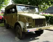 =Büssing 0,75 t - Lizenz Borgward, ausgestellt beim  Roten Sommer  2018 in Fulda. Die zweitägige Veranstaltung  Roter Sommer  erinnert an die Bedeutung der vielen Hilfsorganisationen. Mai 2018