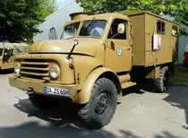 =Hanomag AL 28 als Einsatzfahrzeug für den Zivilen Bevölkerungsschutz, ausgestellt beim  Roten Sommer  2018 in Fulda. Die zweitägige Veranstaltung  Roter Sommer  erinnert an die Bedeutung der vielen Hilfsorganisationen. Mai 2018