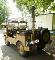 =DKW Munga als Einsatzfahrzeug für den Zivilen Bevölkerungsschutz, ausgestellt beim  Roten Sommer  2018 in Fulda. Die zweitägige Veranstaltung  Roter Sommer  erinnert an die Bedeutung der vielen Hilfsorganisationen. Mai 2018