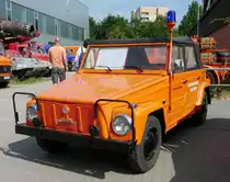 =VW 181 vom Katastrophenschutz, ausgestellt beim  Roten Sommer  2018 in Fulda. Die zweitägige Veranstaltung  Roter Sommer  erinnert an die Bedeutung der vielen Hilfsorganisationen. Mai 2018