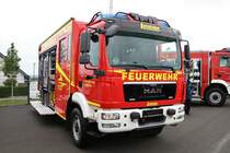 Lentner MAN TGM Vorführfahrzeug (H)LF-20 am 18.05.18 auf der RettMobil in Fulda